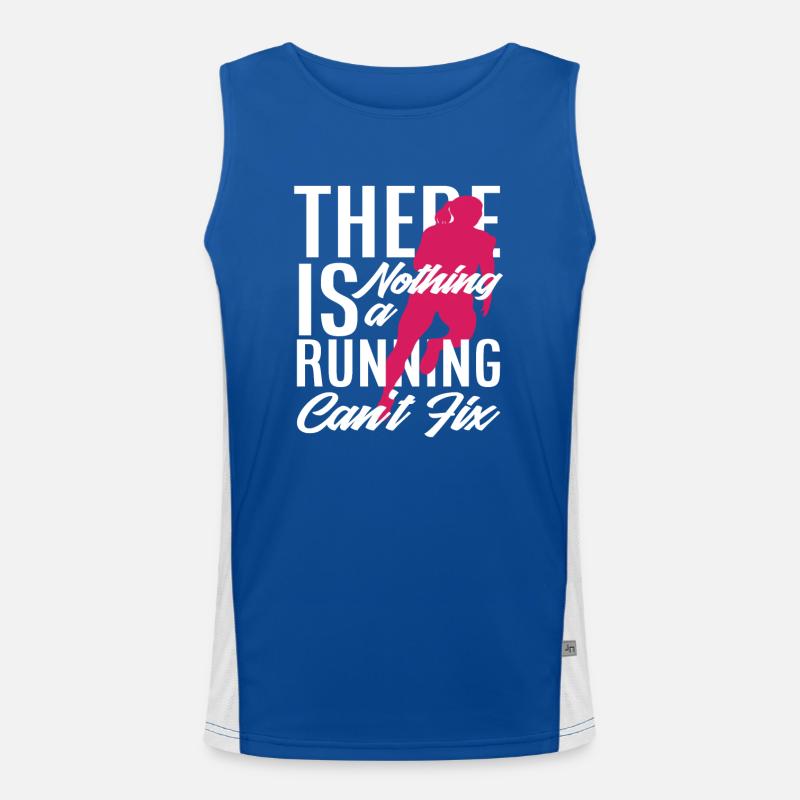 Running can fix everything Men's Functional Contrast Tank Top 