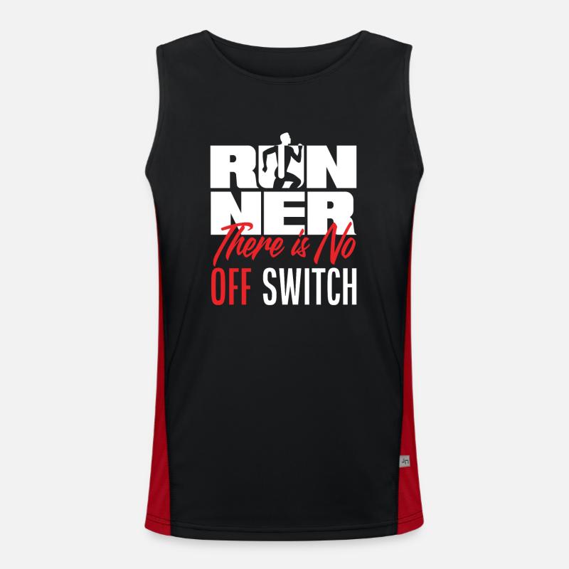 Runner There is no off switch Men's Functional Contrast Tank Top 