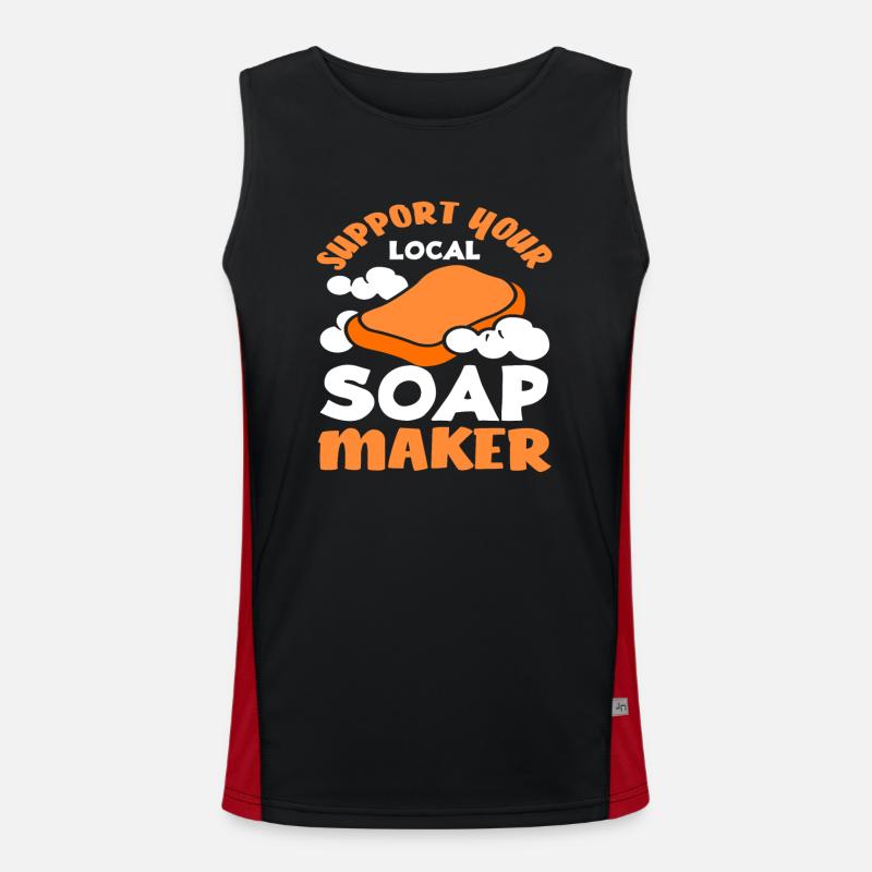 Support your local soap maker Men's Functional Contrast Tank Top 