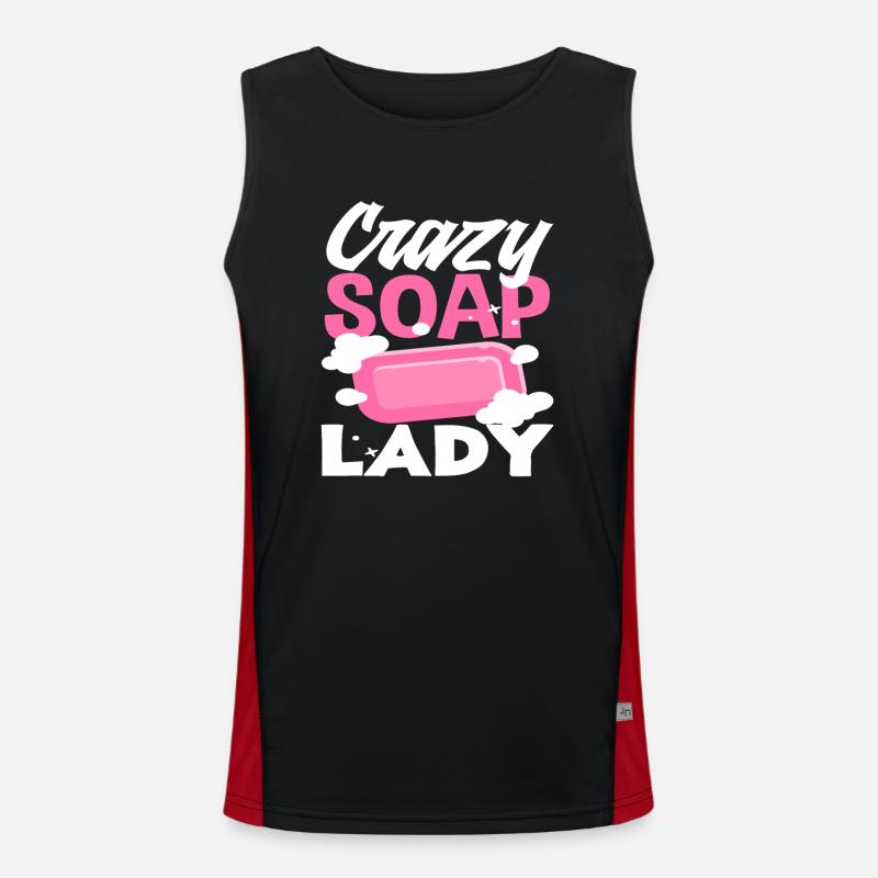 Crazy Soap Maker Soap Making Men's Functional Contrast Tank Top 