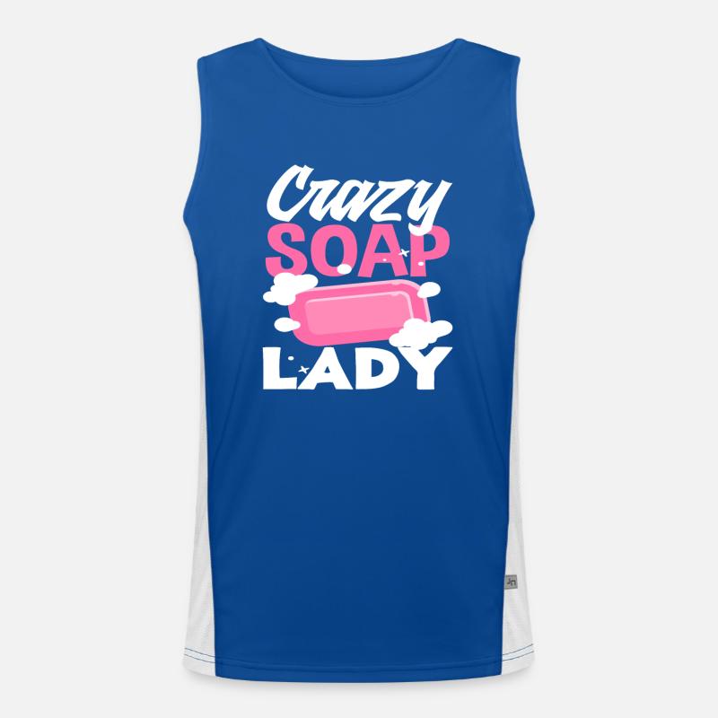 Crazy Soap Maker Soap Making Men's Functional Contrast Tank Top 