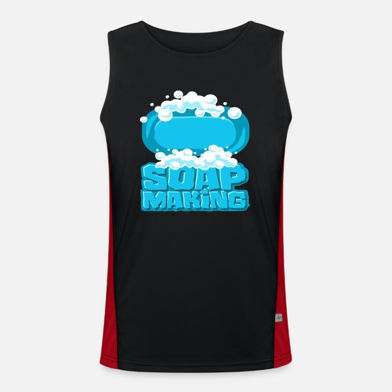 Soap Making Instructions Men's Functional Contrast Tank Top 