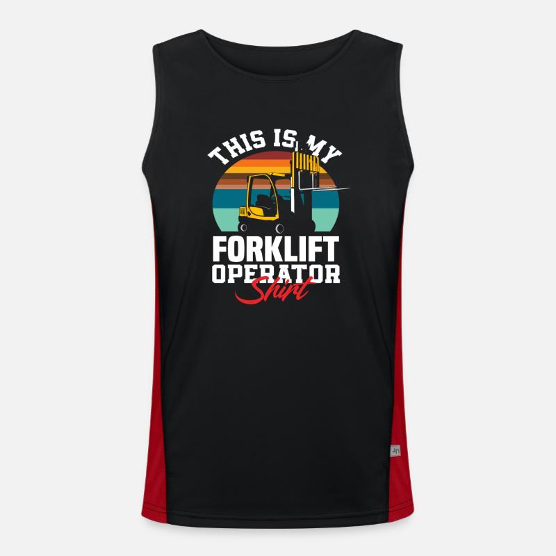 This Is My Forklift Driver Shirt Men's Functional Contrast Tank Top 