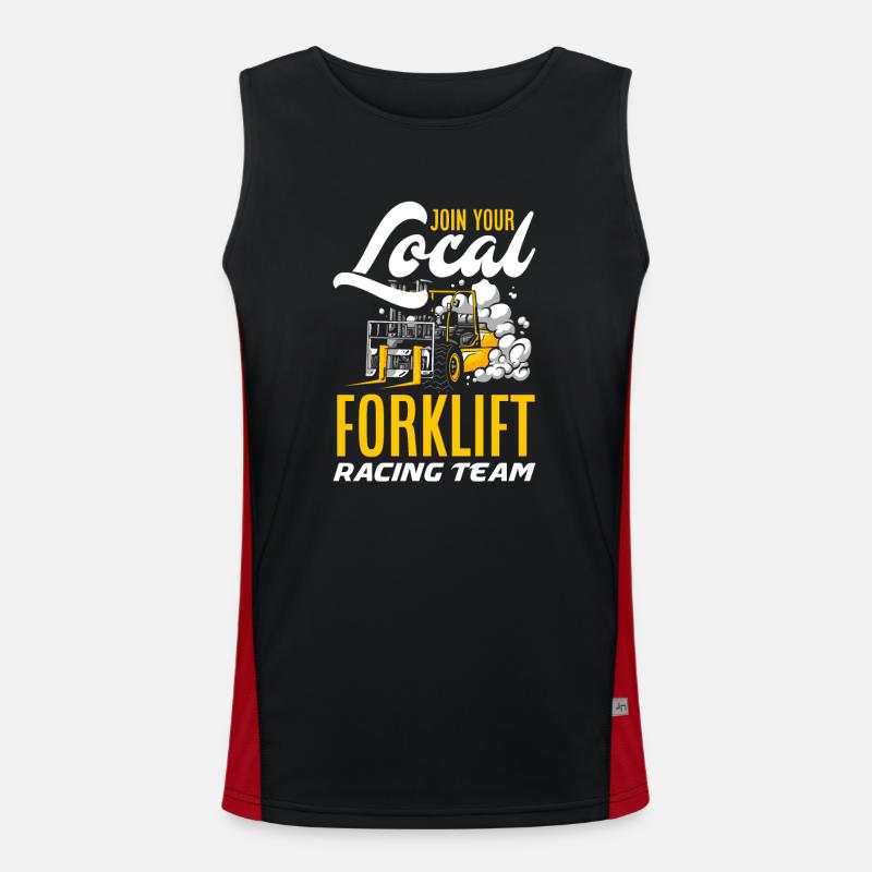 Join your local forklift racing team Men's Functional Contrast Tank Top 