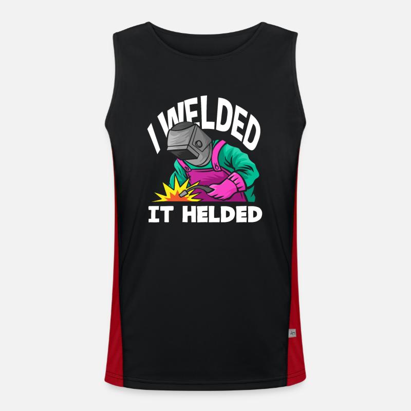 Schweißer Humor - I Welded It Helded Funktionelles Kontrast-Tank Top für Männer 