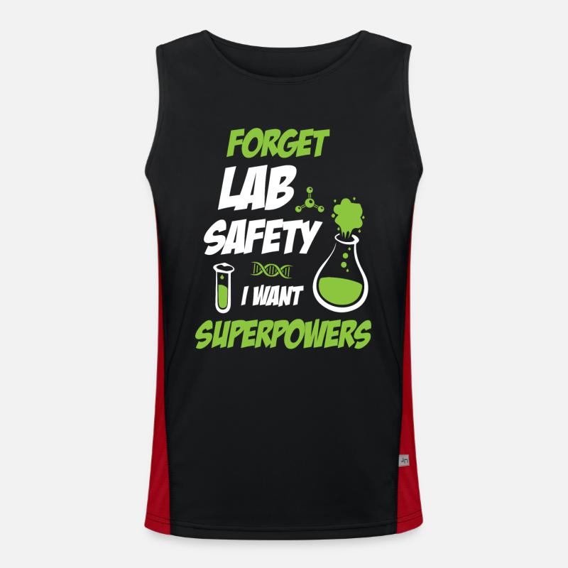 Forget Lab Safety Funny Science Funktionelles Kontrast-Tank Top für Männer 