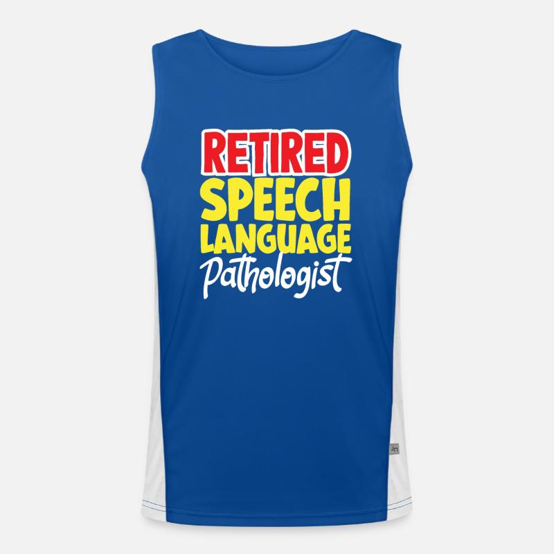Retired speech therapist, speech therapist Men's Functional Contrast Tank Top 