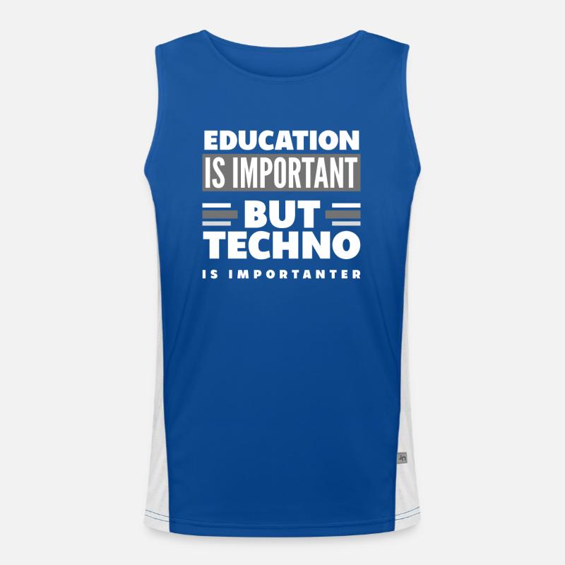 L’éducation des amateurs de techno est plus importante Débardeur respirant contrasté Homme 