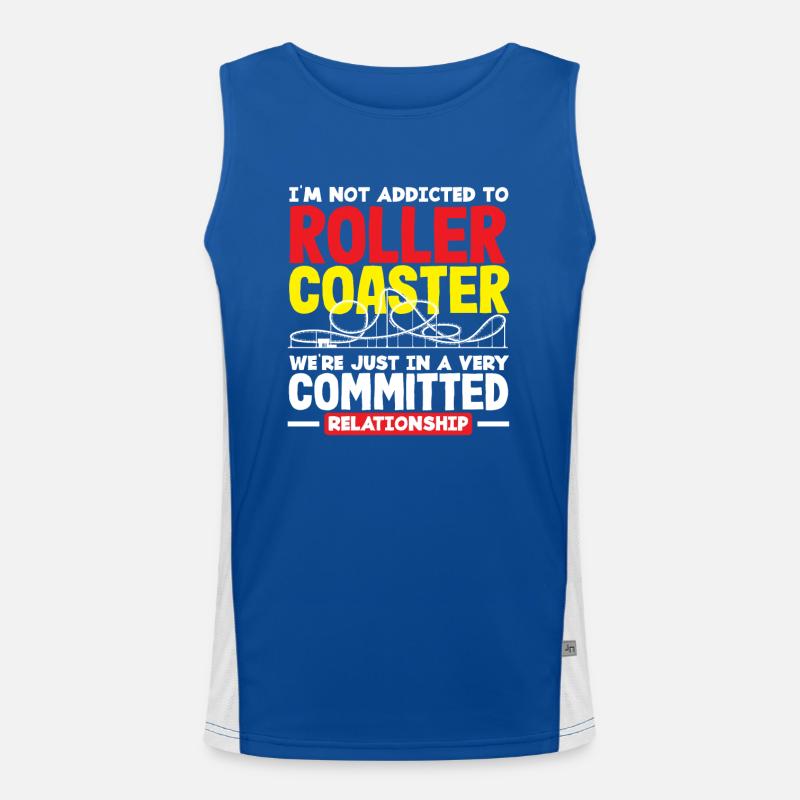 Roller Coaster In Love Devotional Relationship Men's Functional Contrast Tank Top 