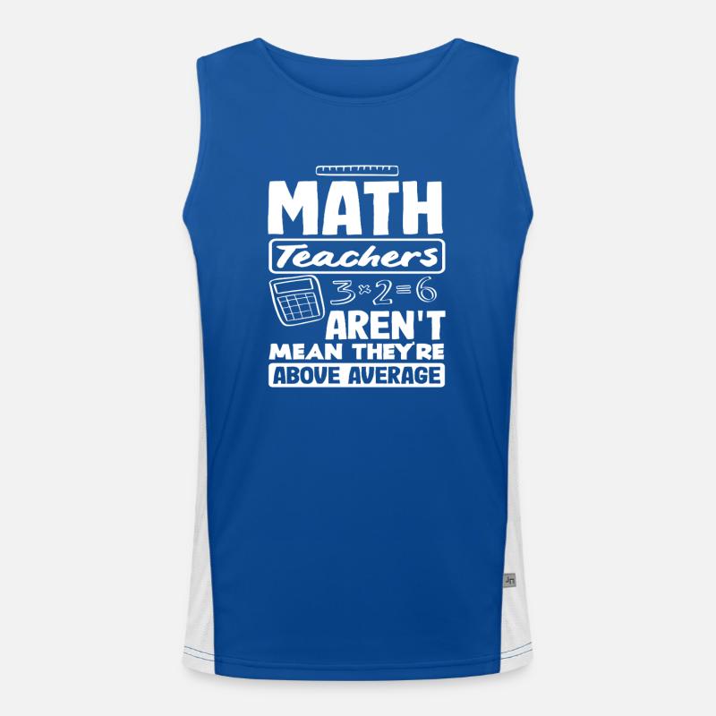 Mathe Lehrer Mathematik Geschenk Funktionelles Kontrast-Tank Top für Männer 