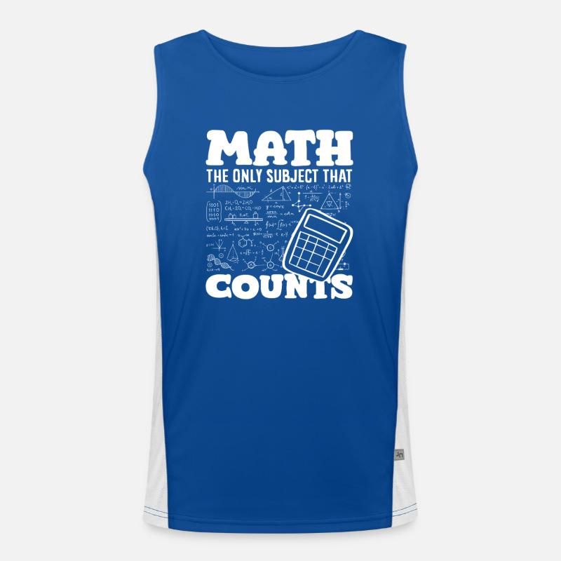 Math Teacher Math Gift Men's Functional Contrast Tank Top 