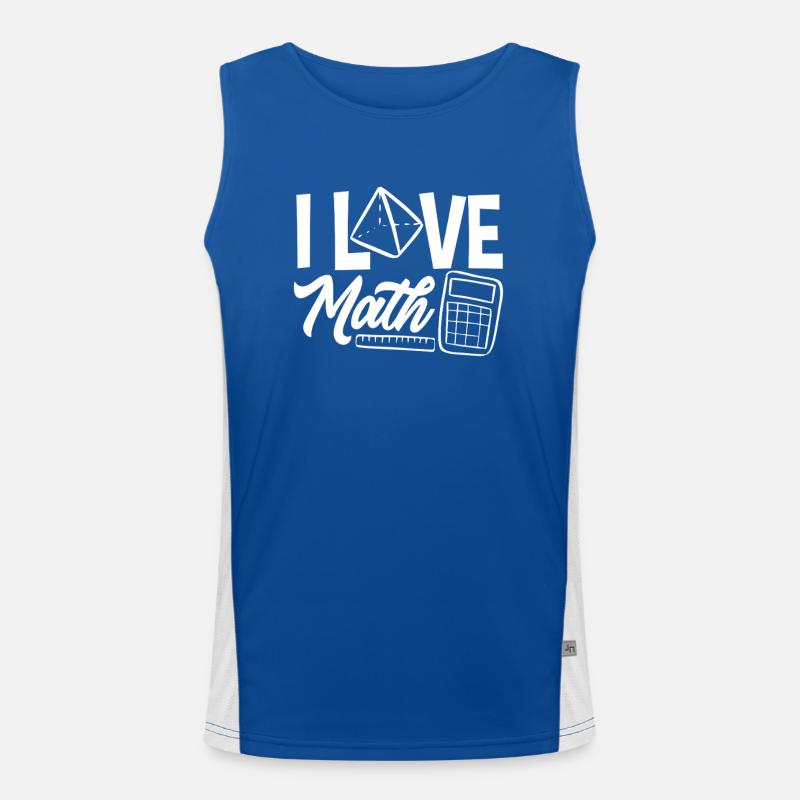 Mathe Lehrer Mathematik Geschenk Funktionelles Kontrast-Tank Top für Männer 