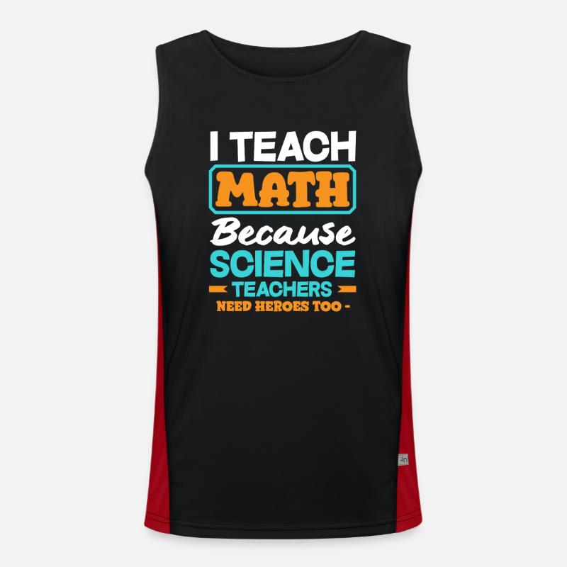 Math Teacher Math Gift Men's Functional Contrast Tank Top 