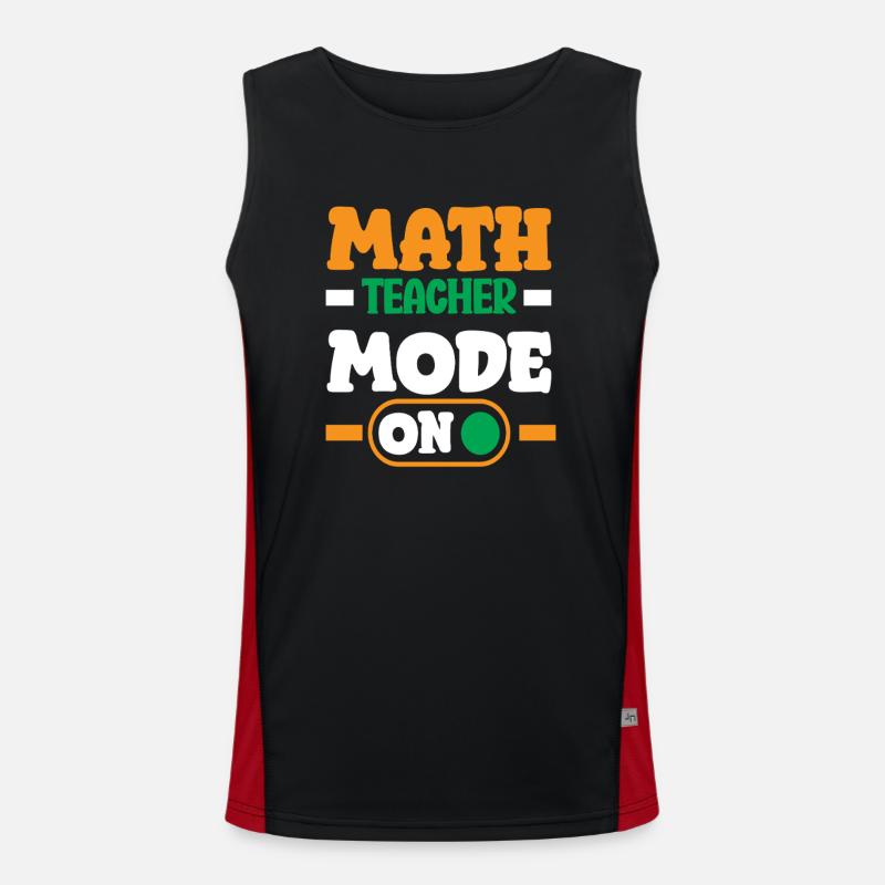 Math Teacher Math Gift Men's Functional Contrast Tank Top 