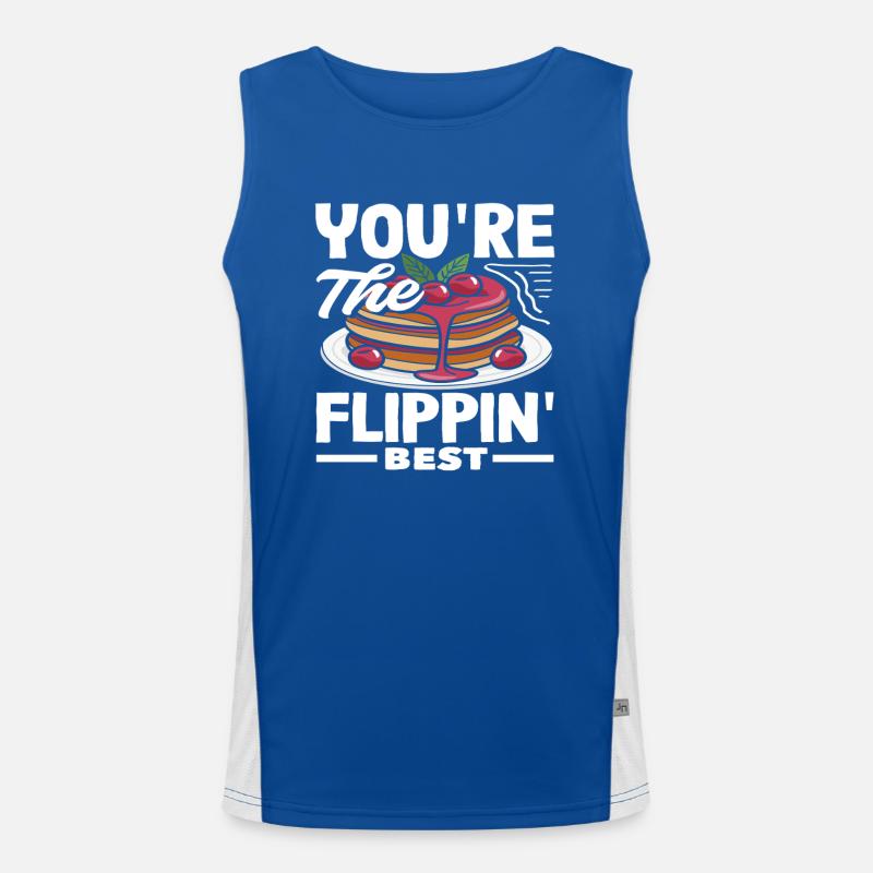 Du Bist Der Flippin' Beste Pancakes Funktionelles Kontrast-Tank Top für Männer 