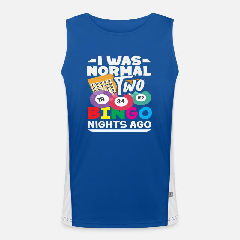 Ich War Normal Vor Zwei Bingo Nächten Funktionelles Kontrast-Tank Top für Männer 