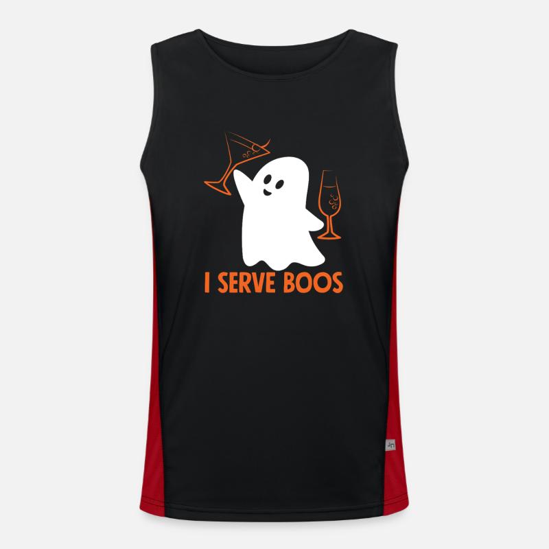 Ghost Bartender Serves Boos Men's Functional Contrast Tank Top 