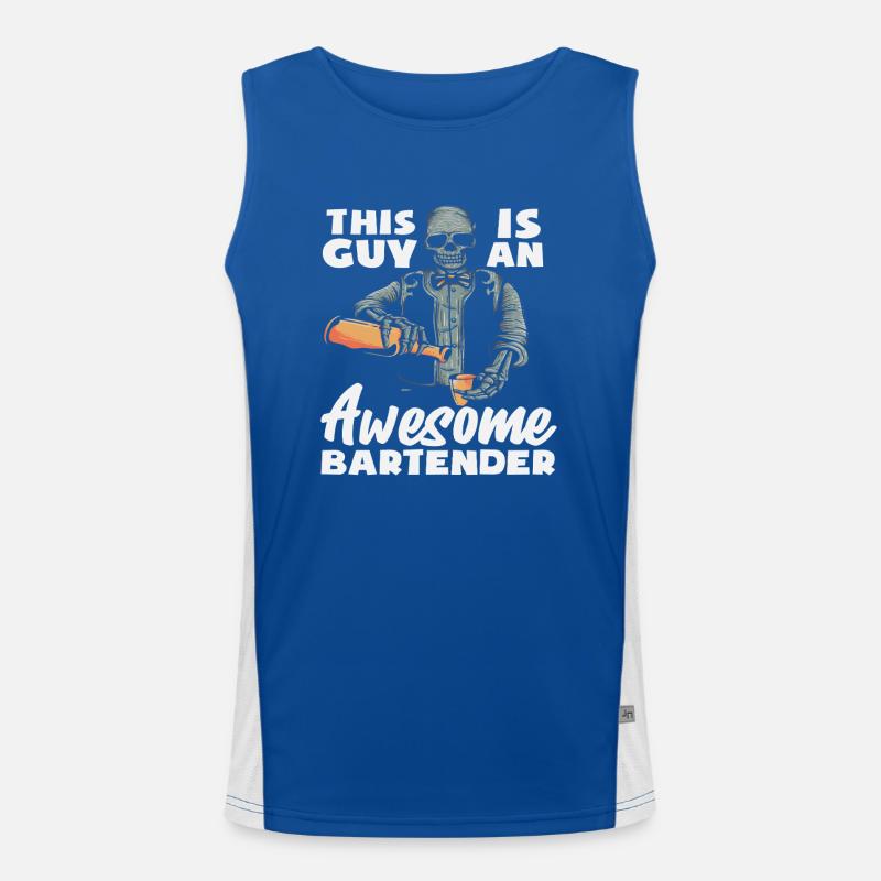 Dieser Typ Ist Ein Toller Barkeeper Funktionelles Kontrast-Tank Top für Männer 