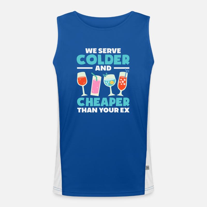 Bartender We serve colder Men's Functional Contrast Tank Top 