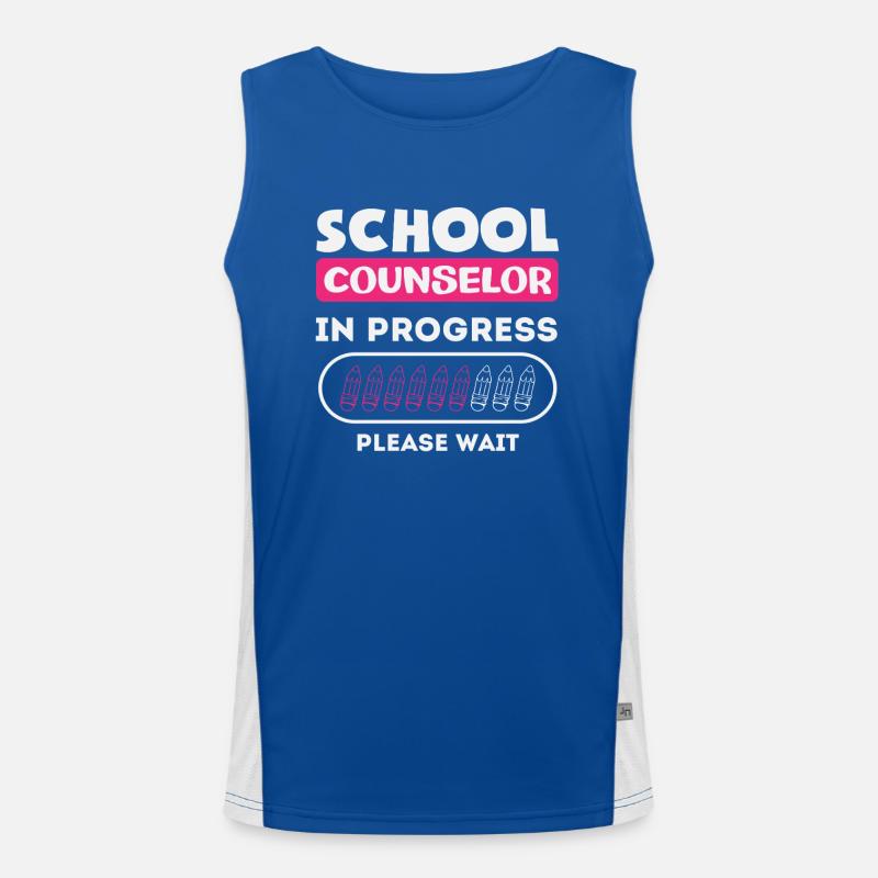 School Counsellors in the Will Please Wait Men's Functional Contrast Tank Top 