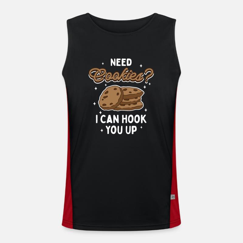 Baker Pastry Baking Cookie Lover Cookies Men's Functional Contrast Tank Top 