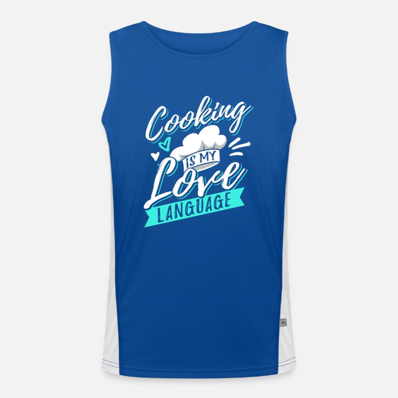 Koch Lustiger Koch Funktionelles Kontrast-Tank Top für Männer 