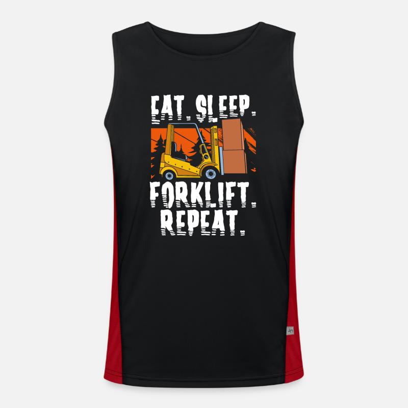 Gabelstaplerfahrer Funktionelles Kontrast-Tank Top für Männer 