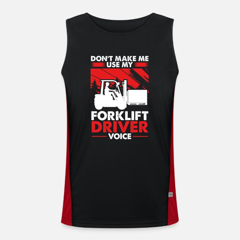 Staplerfahrer Gabelstaplerfahrer Geschenk Funktionelles Kontrast-Tank Top für Männer 