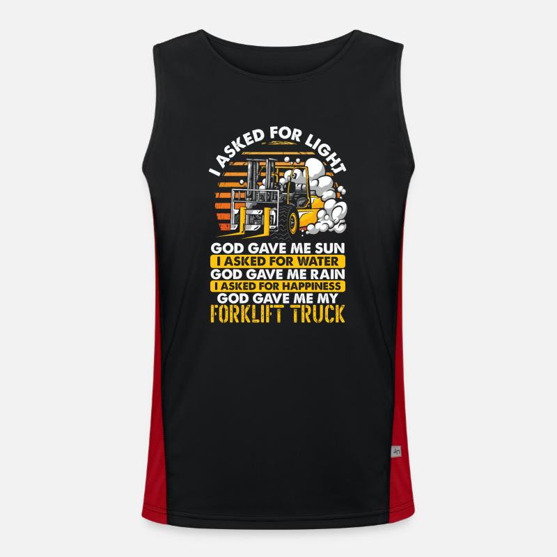 Forklift Operator Men's Functional Contrast Tank Top 