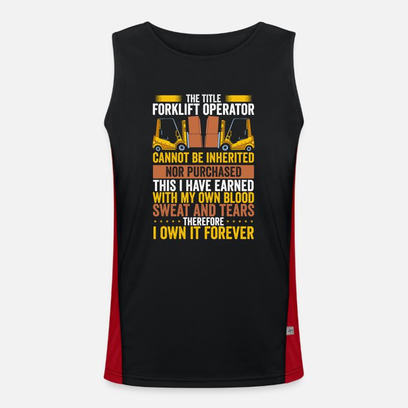 Gabelstapler Geschenkidee Funktionelles Kontrast-Tank Top für Männer 