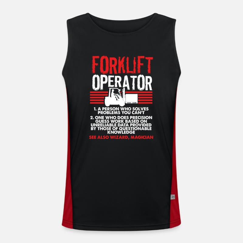 Staplerfahrer Funktionelles Kontrast-Tank Top für Männer 