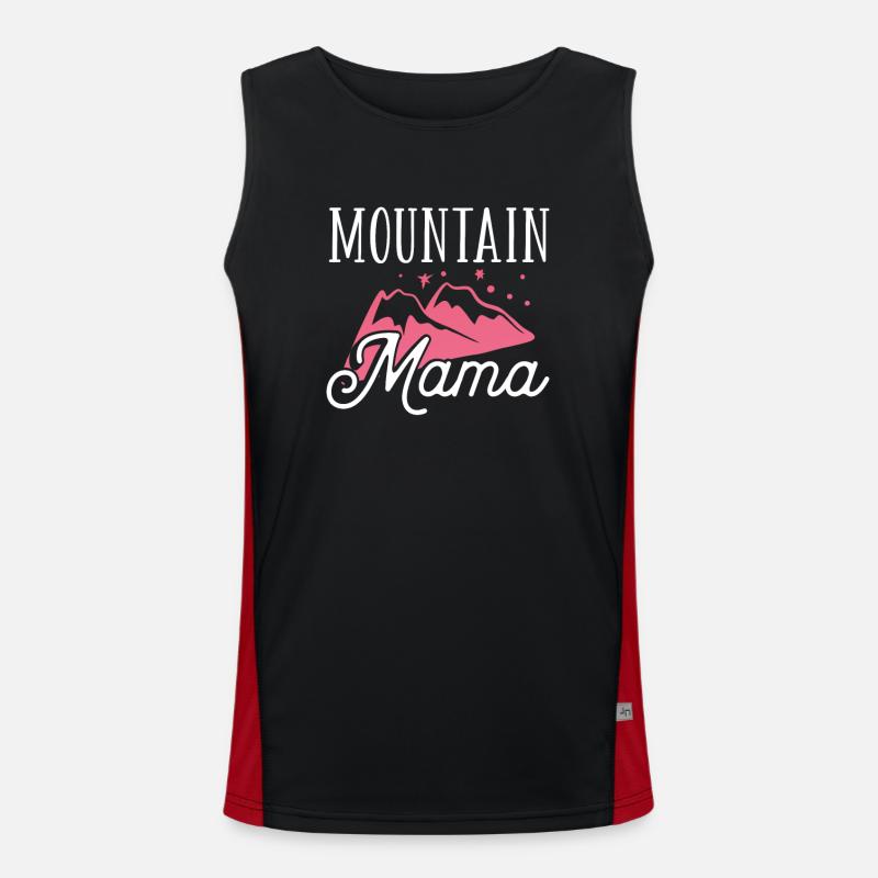 Mountain Mama Drôle Camping Débardeur respirant contrasté Homme 