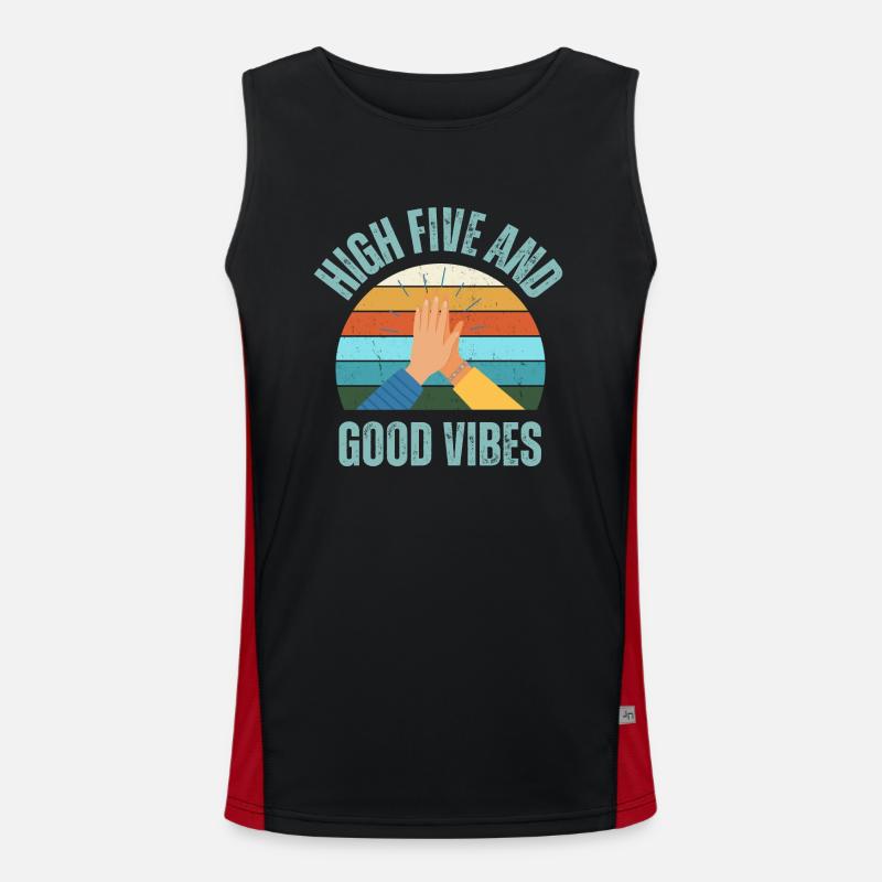 High Five et Good Vibes Débardeur respirant contrasté Homme 