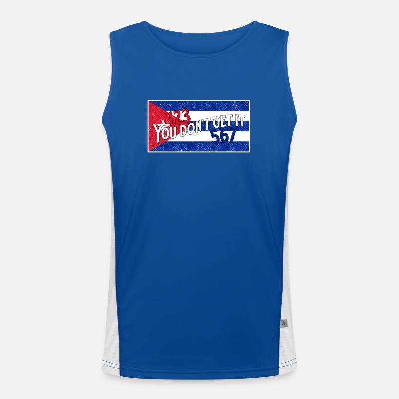 Salsa 123 567 Drapeau de Cuba Débardeur respirant contrasté Homme 