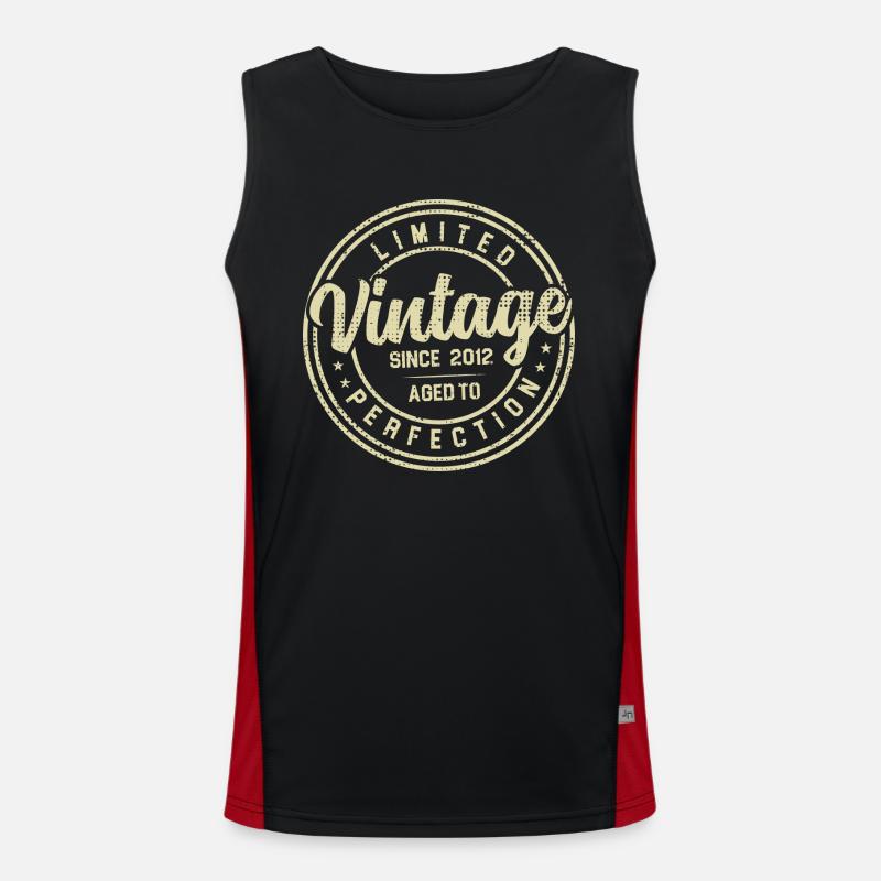 Jahrgang 2012 Geburtstagsgeschenk 2012 Funktionelles Kontrast-Tank Top für Männer 