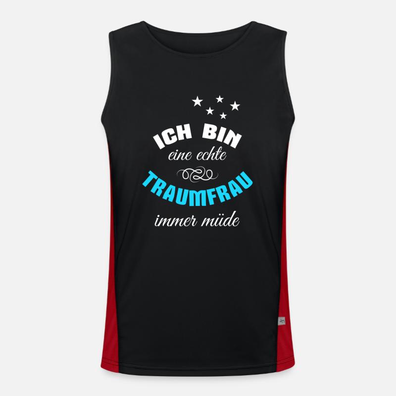 Ich bin eine echte Traumfrau Funktionelles Kontrast-Tank Top für Männer 