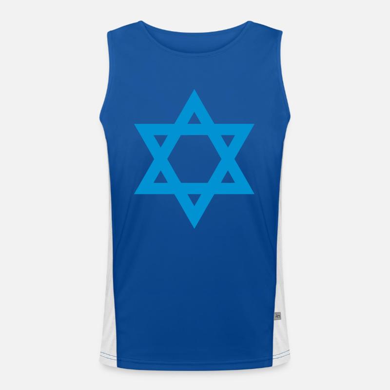 Davidstern Funktionelles Kontrast-Tank Top für Männer 