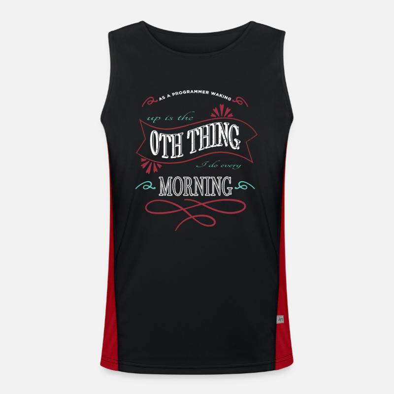 programming language - Men's Functional Contrast Tank Top  - black/red