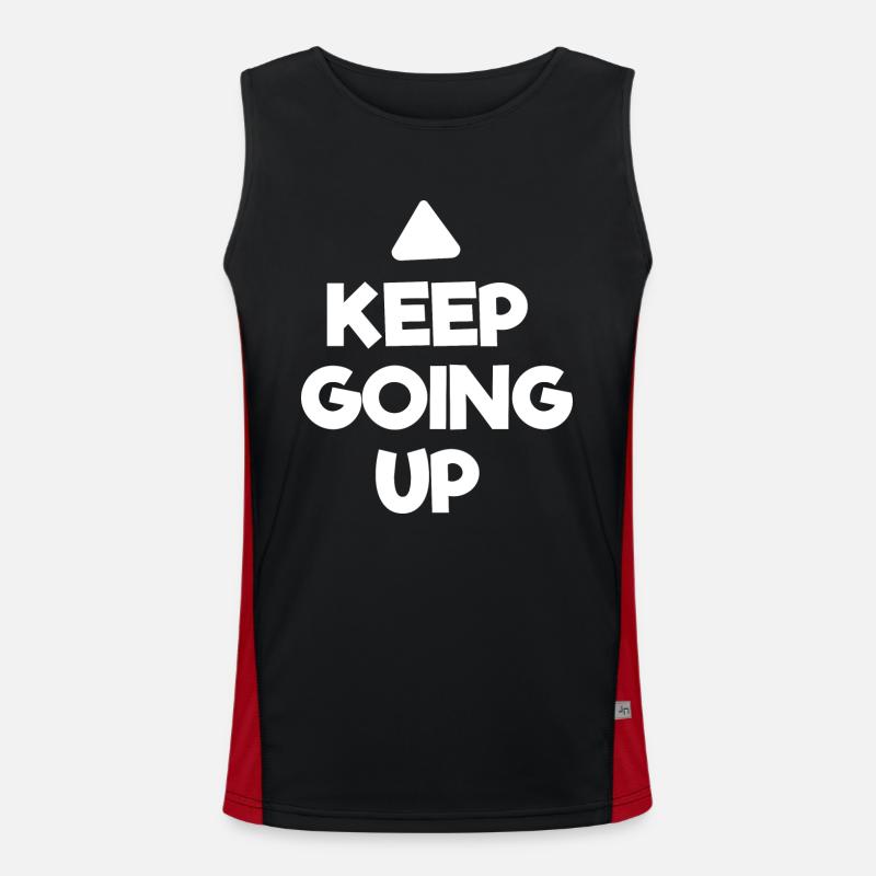 keep going up Men's Functional Contrast Tank Top 