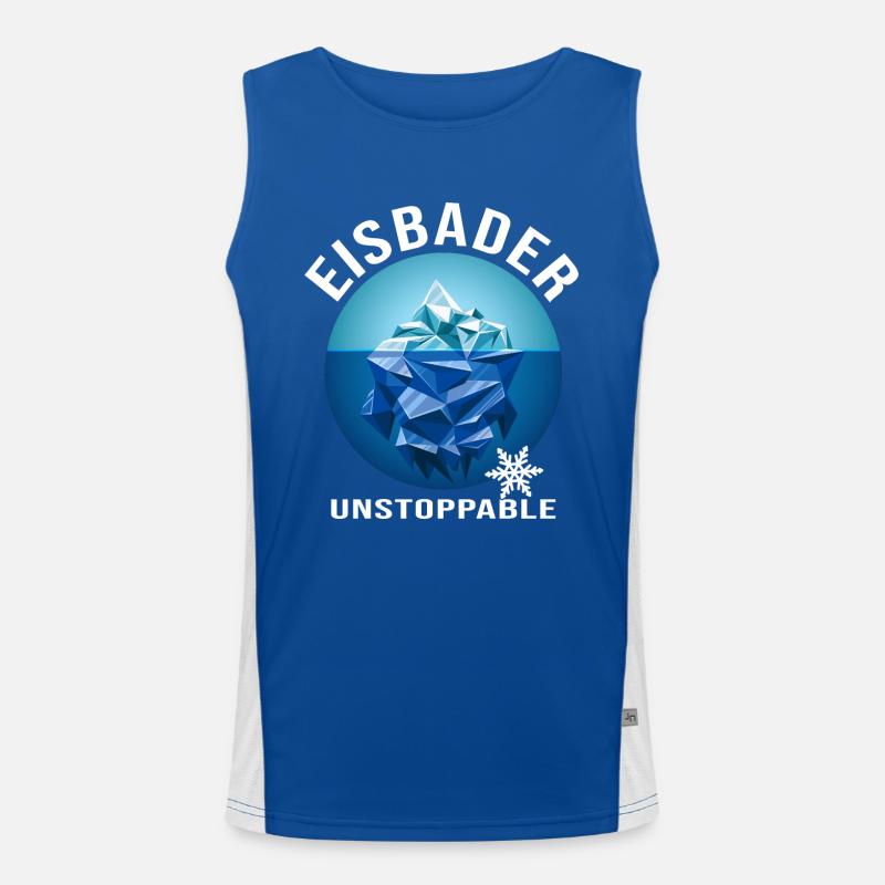 Eisbader Winterschwimmen Eisbad "Eisberg" Eisloch Funktionelles Kontrast-Tank Top für Männer 