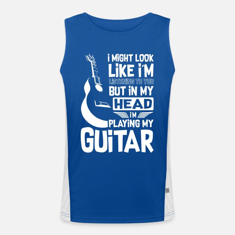 Funny Guitar player Men's Functional Contrast Tank Top 