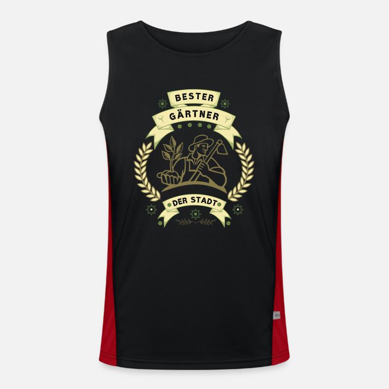 bester Gärtner der Stad Funktionelles Kontrast-Tank Top für Männer 