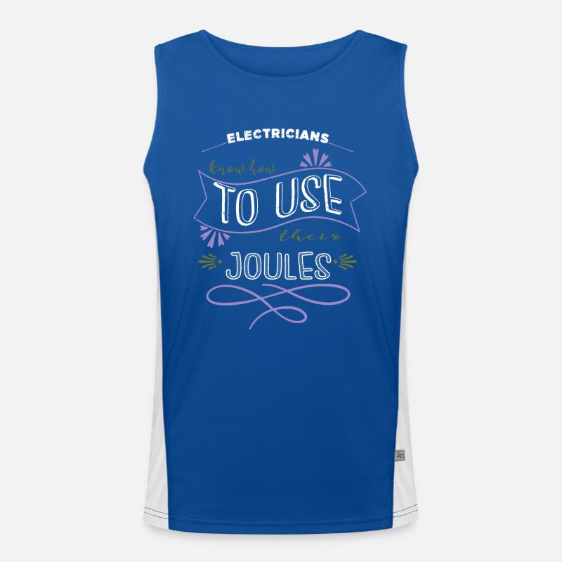 birthday present fun prop electrical engineering Men's Functional Contrast Tank Top 