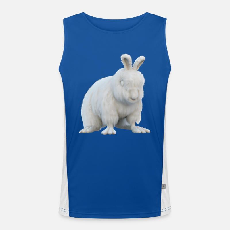 Fluffy Angora rabbit Men's Functional Contrast Tank Top 