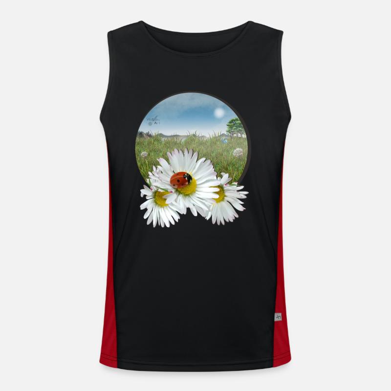 Summer meadow Men's Functional Contrast Tank Top 