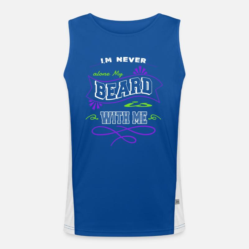 social distancing bear earloop beard lover man Funktionelles Kontrast-Tank Top für Männer 