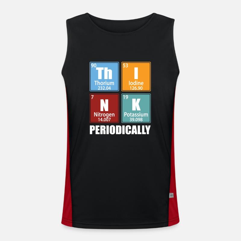 Think Periodically - Periodic Table Elements Men's Functional Contrast Tank Top 