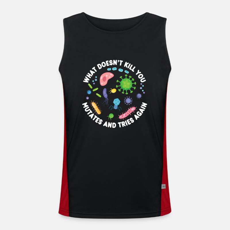 What Doesn't Kill You Mutates and Tries Again Men's Functional Contrast Tank Top 