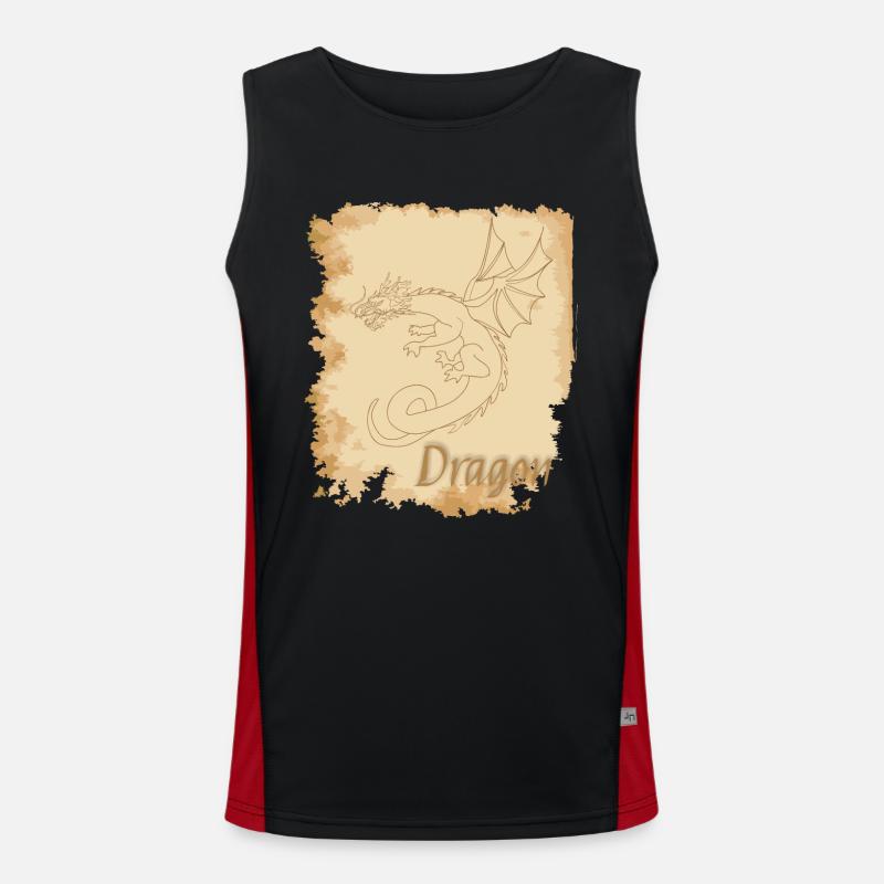 Uralter Drache Funktionelles Kontrast-Tank Top für Männer 