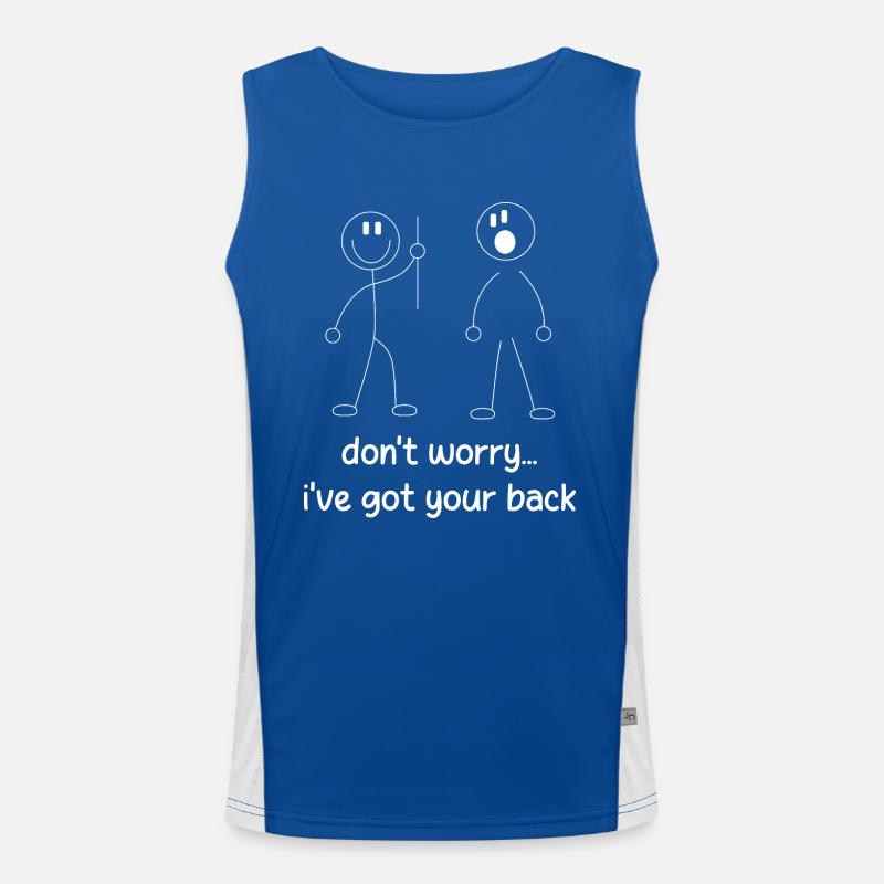 Ich stehe hinter dir. Funktionelles Kontrast-Tank Top für Männer 